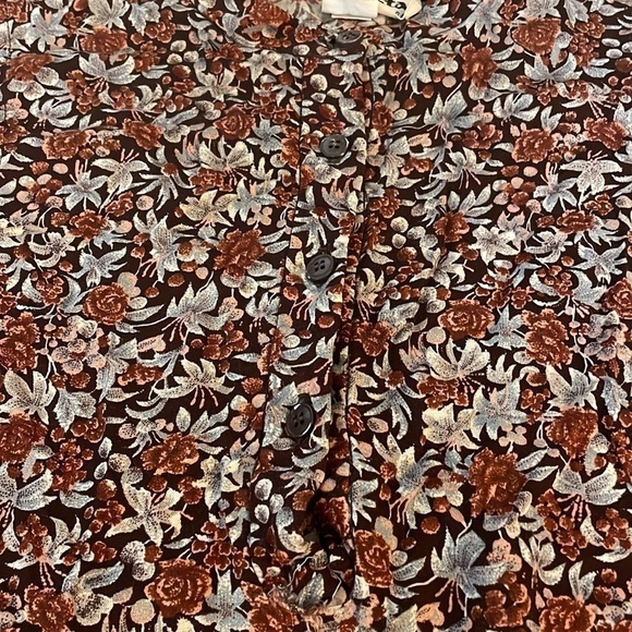 Victor Costa vintage brown floral dress small to medium - Picture 7 of 8